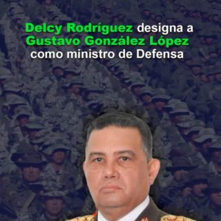Delcy Rodríguez designa a Gustavo González López como Ministro de Defensa