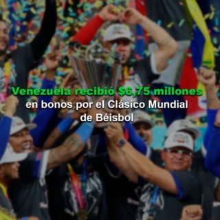 Venezuela recibió US$ 6,75 millones en bonos por el Clásico Mundial de Béisbol