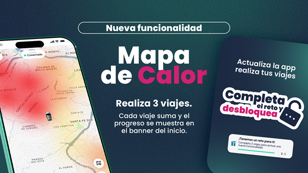 Ridery activa la funcionalidad &ldquo;Mapa de Calor&rdquo; para optimizar la movilidad en su plataforma