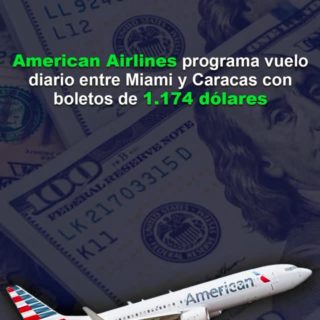 Precio del boleto inicia en US$ 1.174,33: American Airlines programa vuelo diario entre Miami y Caracas (+detalles)
