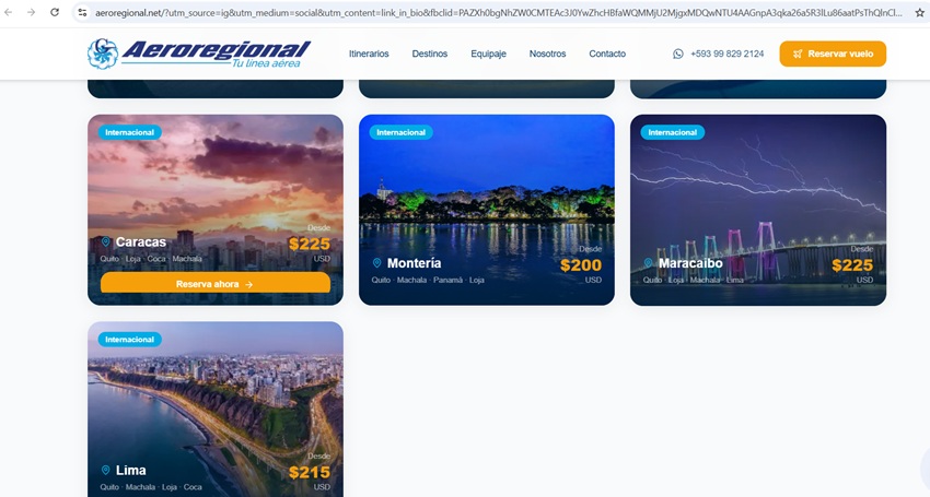 #Dato: Aeroregional realizar&aacute; vuelos directos entre Ecuador y Venezuela (+detalles)