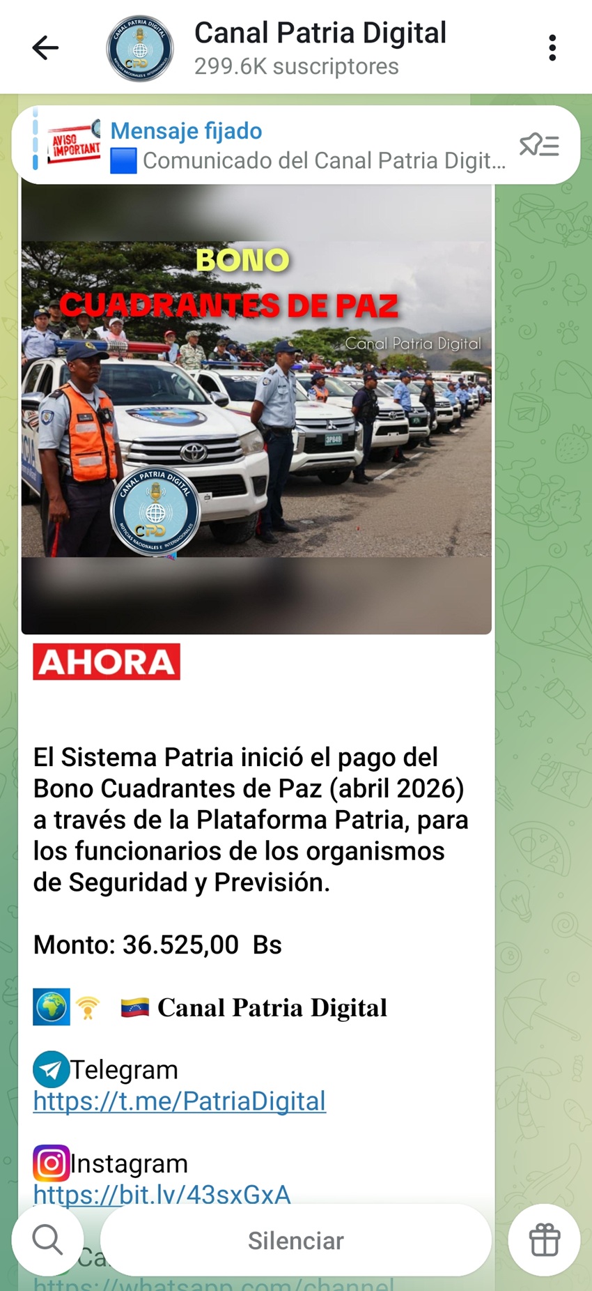 Increment&oacute; m&aacute;s de 4% en bol&iacute;vares: Pagan bono &laquo;Cuadrantes de Paz&raquo; de abril (+monto)