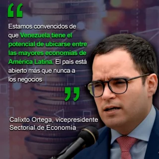 Calixto Ortega: Venezuela está abierta más que nunca a los negocios