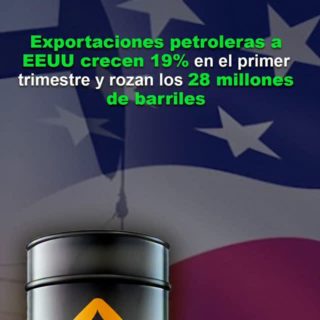 Exportaciones petroleras a EEUU crecen 19% en el primer trimestre y rozan los 28 millones de barriles