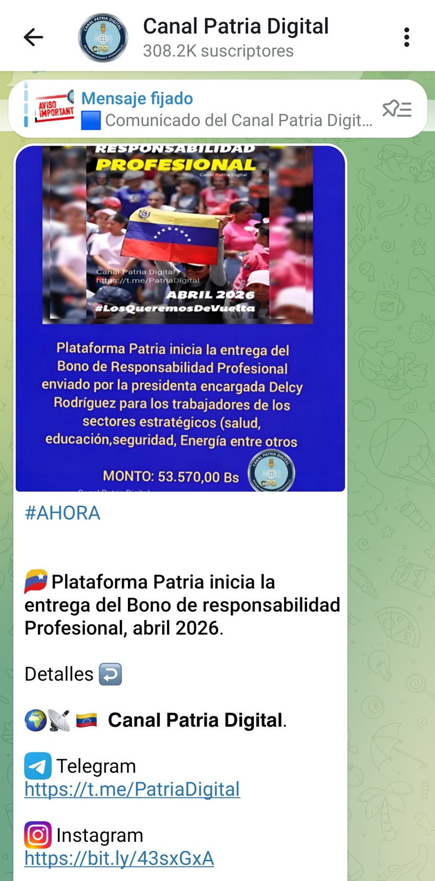 #Dato: Pagan bono de «Responsabilidad Profesional» de abril a trabajadores de sectores estratégicos (+monto)