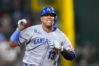 Salvador P&eacute;rez a la caza de Iv&aacute;n &ldquo;Pudge&rdquo; Rodr&iacute;guez