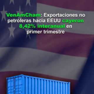 VenAmCham: Exportaciones no petroleras hacia EE.UU. cayeron 8,42% interanual en primer trimestre