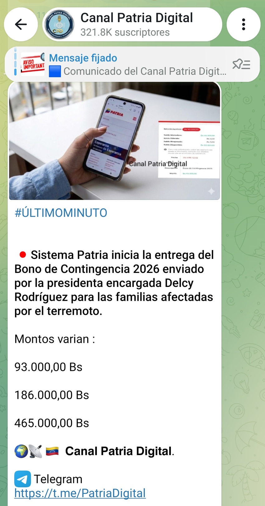 Pagan &laquo;Bono de Contingencia 2026&raquo; a las familias afectadas por el terremoto (+montos)