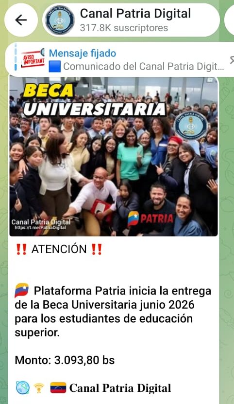 Inician pago del bono «Beca Universitaria» de junio: Incrementó 11,56% en bolívares