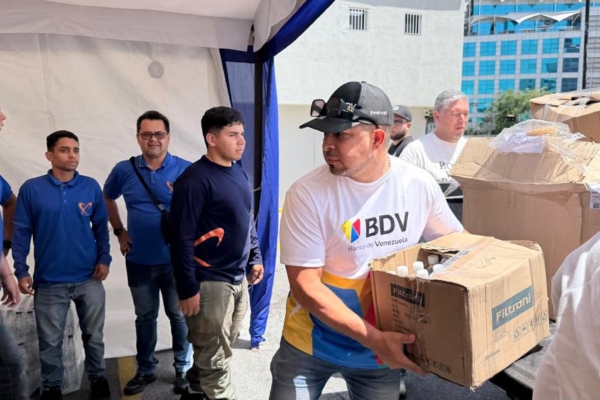 &lrm;Banco de Venezuela habilita sedes como centro de acopio
