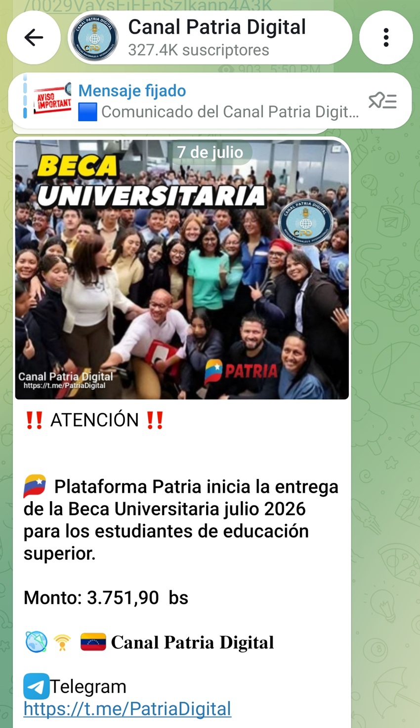 Aument&oacute; m&aacute;s de 21% en bol&iacute;vares: Pagan el bono &laquo;Beca Universitaria&raquo; de julio (+monto)