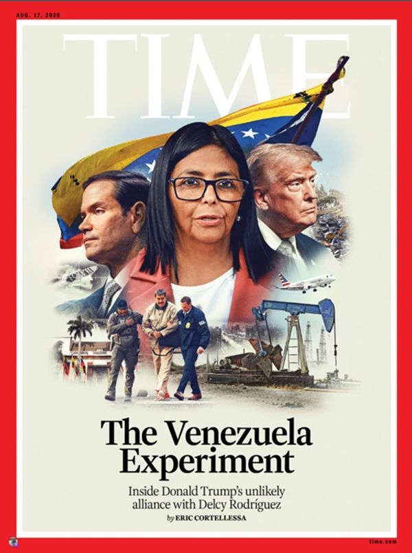 Delcy Rodríguez a la revista Time: «no estamos cediendo soberanía de Venezuela a EEUU»