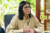 Delcy Rodr&iacute;guez dice que los pa&iacute;ses pueden rastrear la ayuda humanitaria en una plataforma
