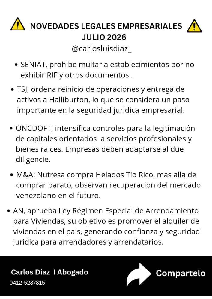 #Dato: Estas son las 5 novedades legales y empresariales ocurridas en julio de 2026