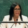 Delcy Rodr&iacute;guez garantiza en la ONU elecciones con participaci&oacute;n de todas las fuerzas pol&iacute;ticas
