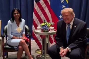 Donald Trump y Delcy Rodr&iacute;guez se reunieron a puerta cerrada en un in&eacute;dito acercamiento