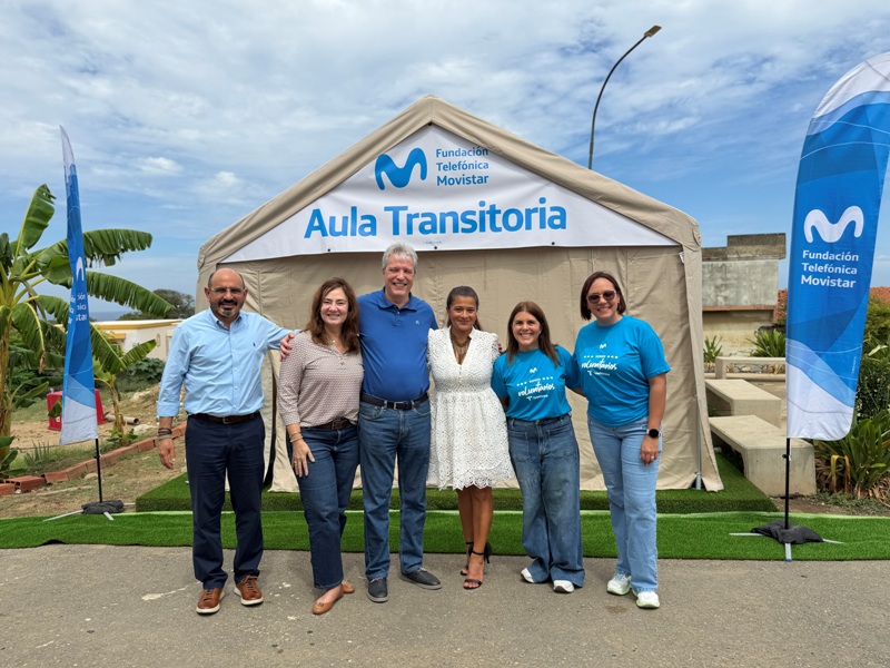 Movistar apoya la continuidad educativa de 140 niños con un Aula Transitoria en La Guaira