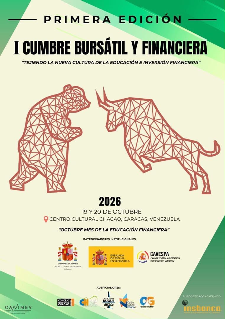 Primera Edición: Cumbre Bursátil y Financiera 2026 reunirá en Caracas a líderes del sector financiero nacional e internacional