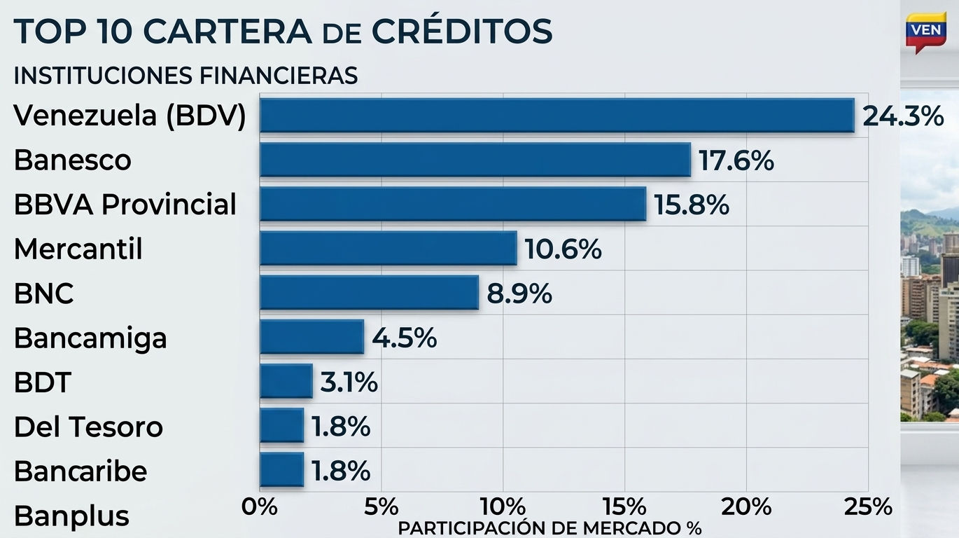 #Ranking: Cartera de créditos aumentó 56,04% interanual en divisas y cerró septiembre en US$4.253 millones