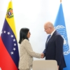Alto comisionado de ACNUR se re&uacute;ne con Delcy Rodr&iacute;guez para cooperaci&oacute;n