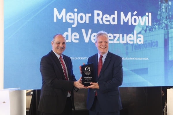 Ookla&reg; entrega a Movistar el premio Mejor Red M&oacute;vil de Venezuela*